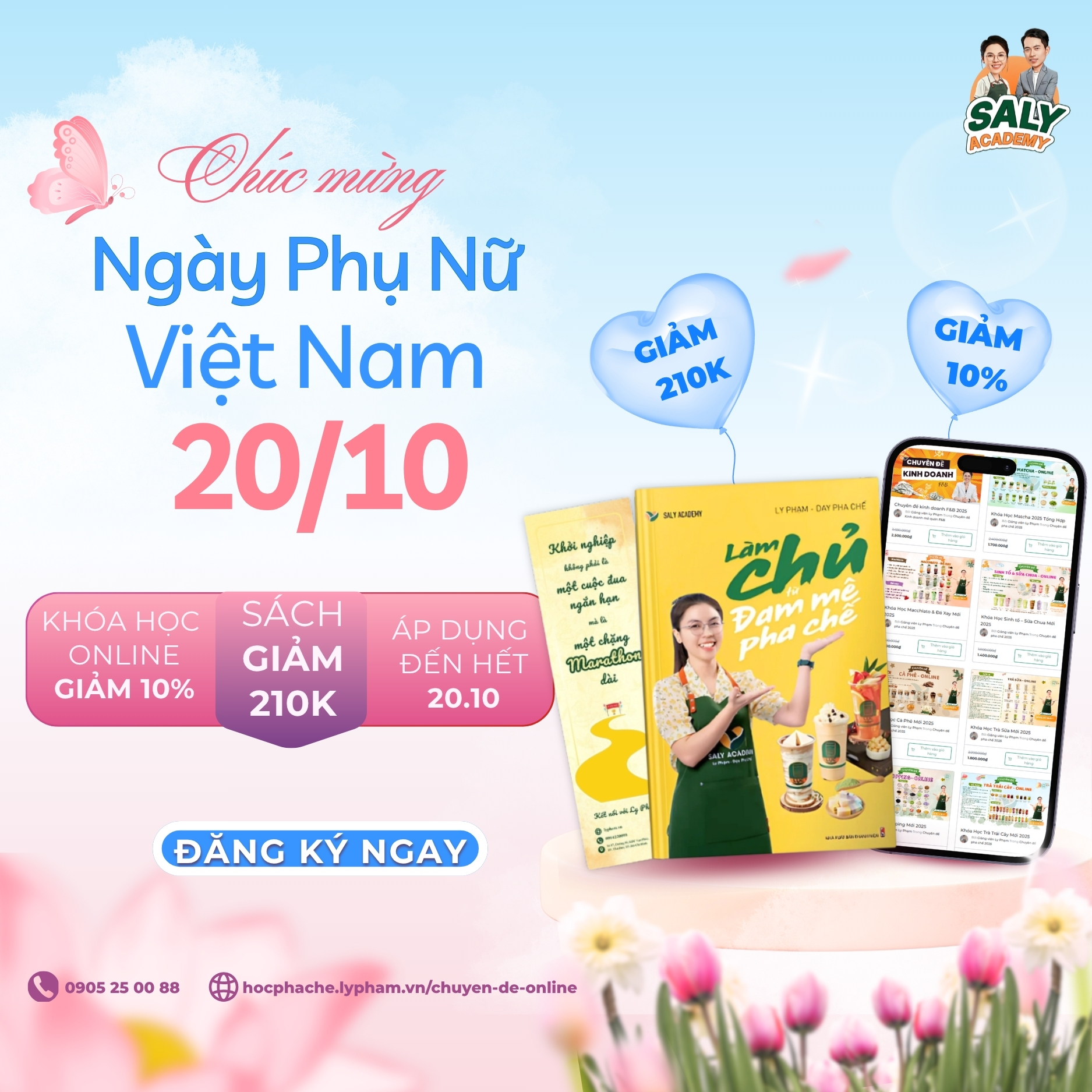 Ưu đãi khóa học Online nhân dịp 20/10