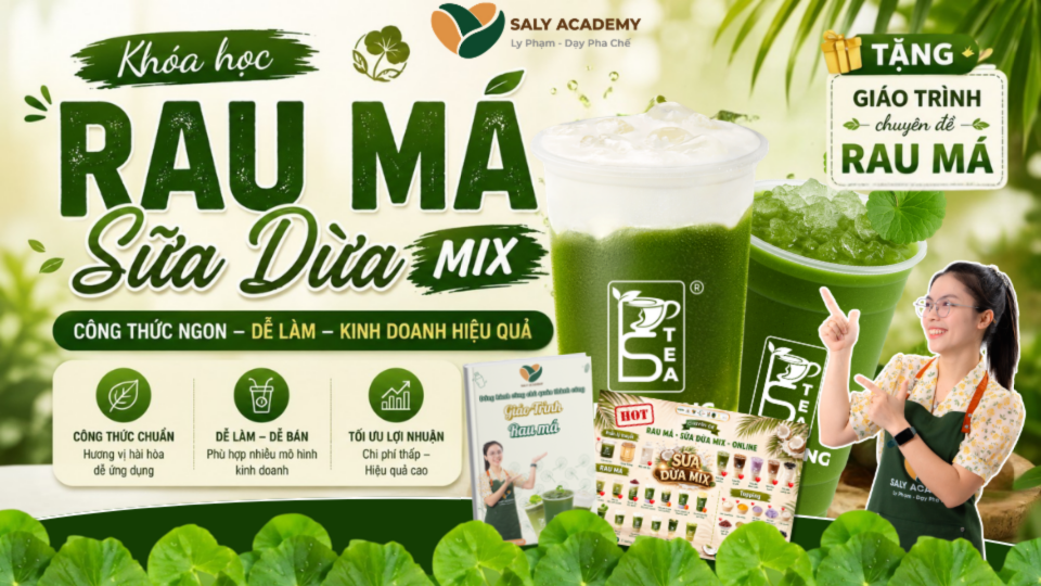 Khóa học rau má mix sữa dừa