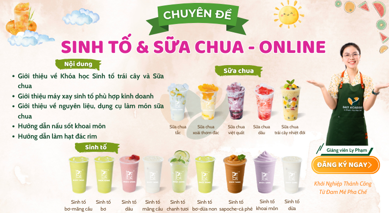 Khóa Học Sinh tố – Sữa Chua Mới 2025