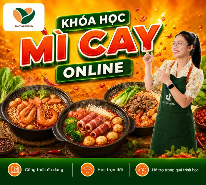 Tô mỳ cay thành phẩm trong khóa học Mỳ cay online