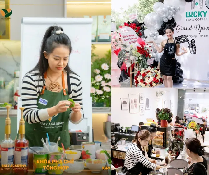 Học viên Học viện Ly Phạm khai trương quán sau khóa học