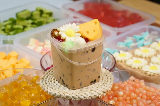 Topping khúc bạch, phô mai nhiều màu
